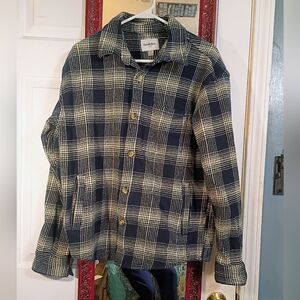 Goodfellow & Co Men's Navy Checkered Jacket